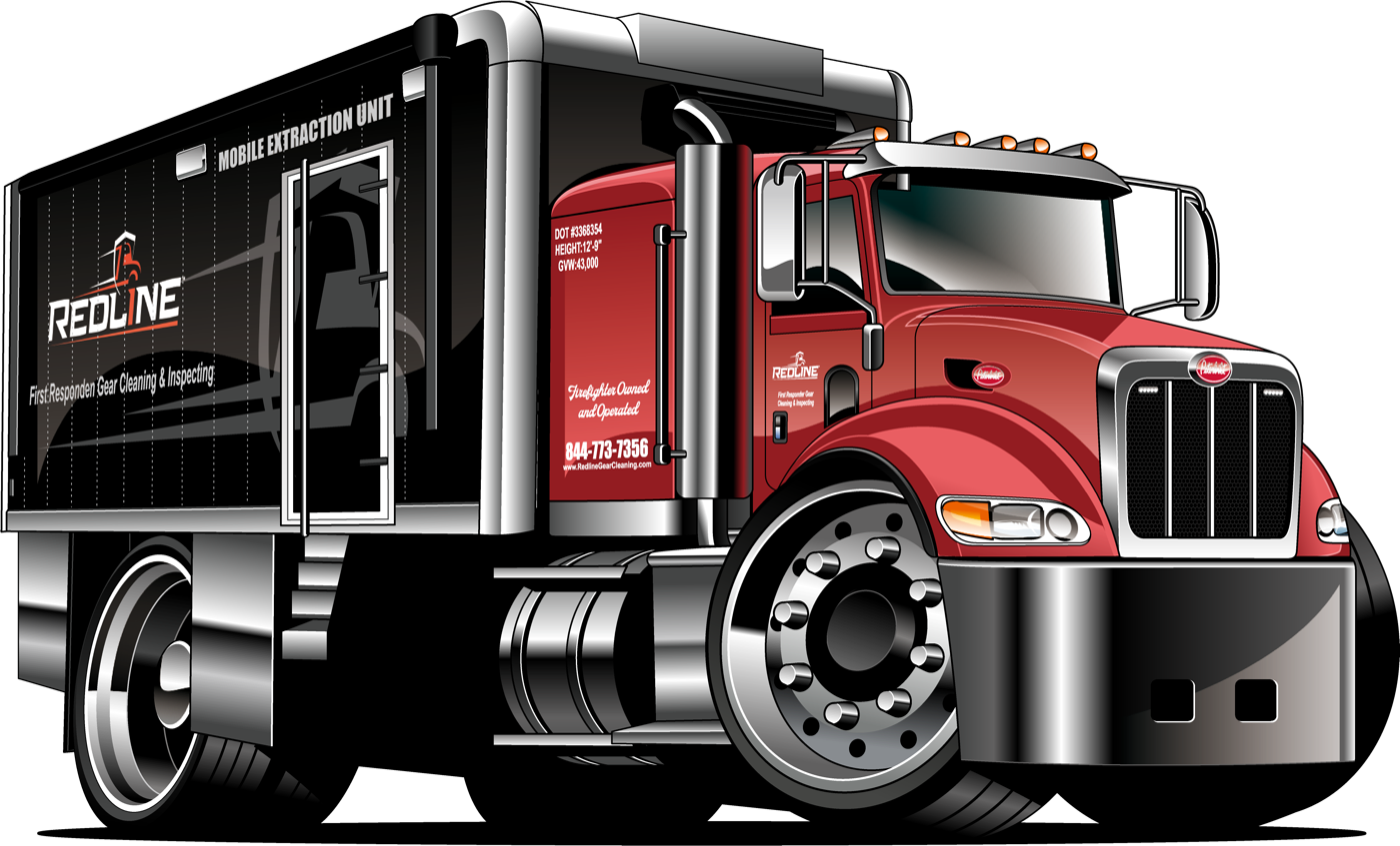 Illustration of the RedLine Mobile Extraction Unit truck